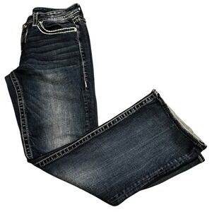 Vigoss Dallas Bootcut Jeans Women 33x30 Dark Wash Stretch Denim